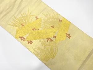 引箔　八つ橋模様織り出し　袋帯